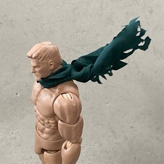 SU-SC-DGN: 1/12 Green Wired Fabric Scarf for 6″ Action Figure