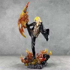 30Cm Anime One Piece Figure Kick the Leg Sanji GK Statue Action Figures Doll Col