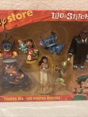 Lilo & Stitch 7 Piece Figures Set Disney Store Exclusive NEW IN BOX FREE SHIP