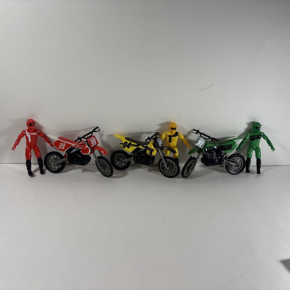 MXS Moto Extreme Sports Series 2 Tough Dirt Motorcycle Dirt Bike Lot Action Figs