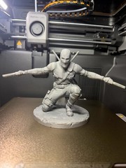 Collectible Marvel Deadpool Action *Unpainted* Figure Display