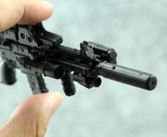 1:6 Scale Model Assembly Assault Rifle Gun 4D Black HK416 Fit For 12″ Figure *.*