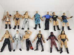 1990’s Lot of 13 Vintage WWF Wrestling ‘Titan Tron’ Action Figures Jakks Pacific