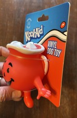 Kool-Aid Man 3.5″ tall figure / Vinyl Dog Toy with Squeaker Plastic Koolaid