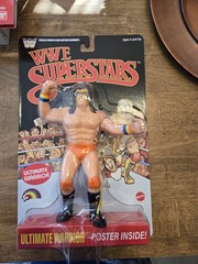 (CHASE) WWE LJN MATTEL SUPERSTARS ULTIMATE WARRIOR 8″ ACTION FIGURE BLACK CARD