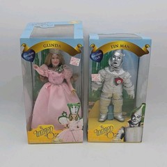 Wizard of Oz Brass Key Porcelain Doll Set of 5 Dorothy Toto Tin Man Scarecrow