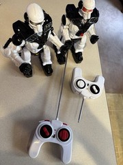 2 Fighting Boxing Battle Robots-2 Controllers RC Set- For Parts Only-Not Working
