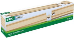 Universal Compatibility Wooden Train Set – 4 Long Tracks for Ages 3 and Up