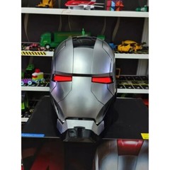 AUTOKING Iron Man Helmet MK5 1:1Wearable Voice Control Cosplay Mask Matte Silver