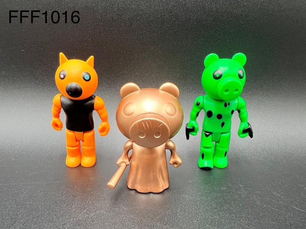 Roblox Lot- Copper Piggy, Dinopiggy and Piggy Foxy Action Figures by MiniToon