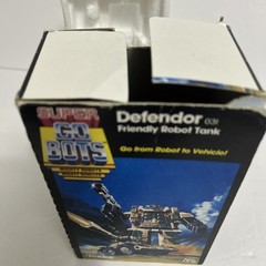 Super Go Bots Defendor Friendly Robot Tank Vintage 1984 Action Figure Tonka Box