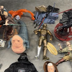Lot Of 12 Star Wars Lucas Films Hasbro 1992-2002 Darth Vader Obi Wan R2-D2 Vint