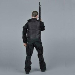 1/6 Soldier Action Figure 12″ SWAT Black Uniform Model Military Army Suit Toys