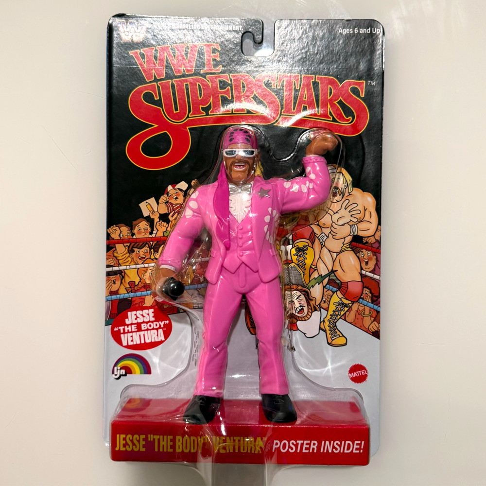 WWE Superstars LJN Jesse Ventura Retro Chase BLACK CARD Series 2 – NEW
