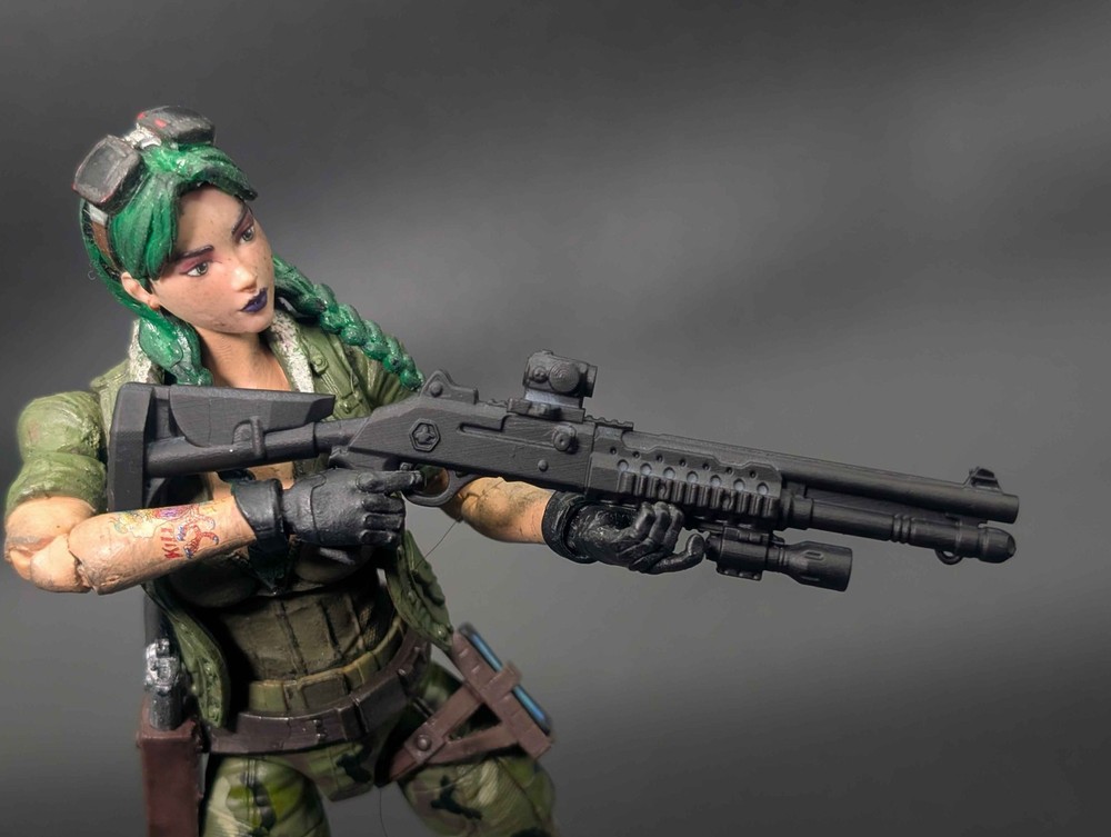 1/12 scale 3D printed M1014 combat shotgun for classified valaverse marvel