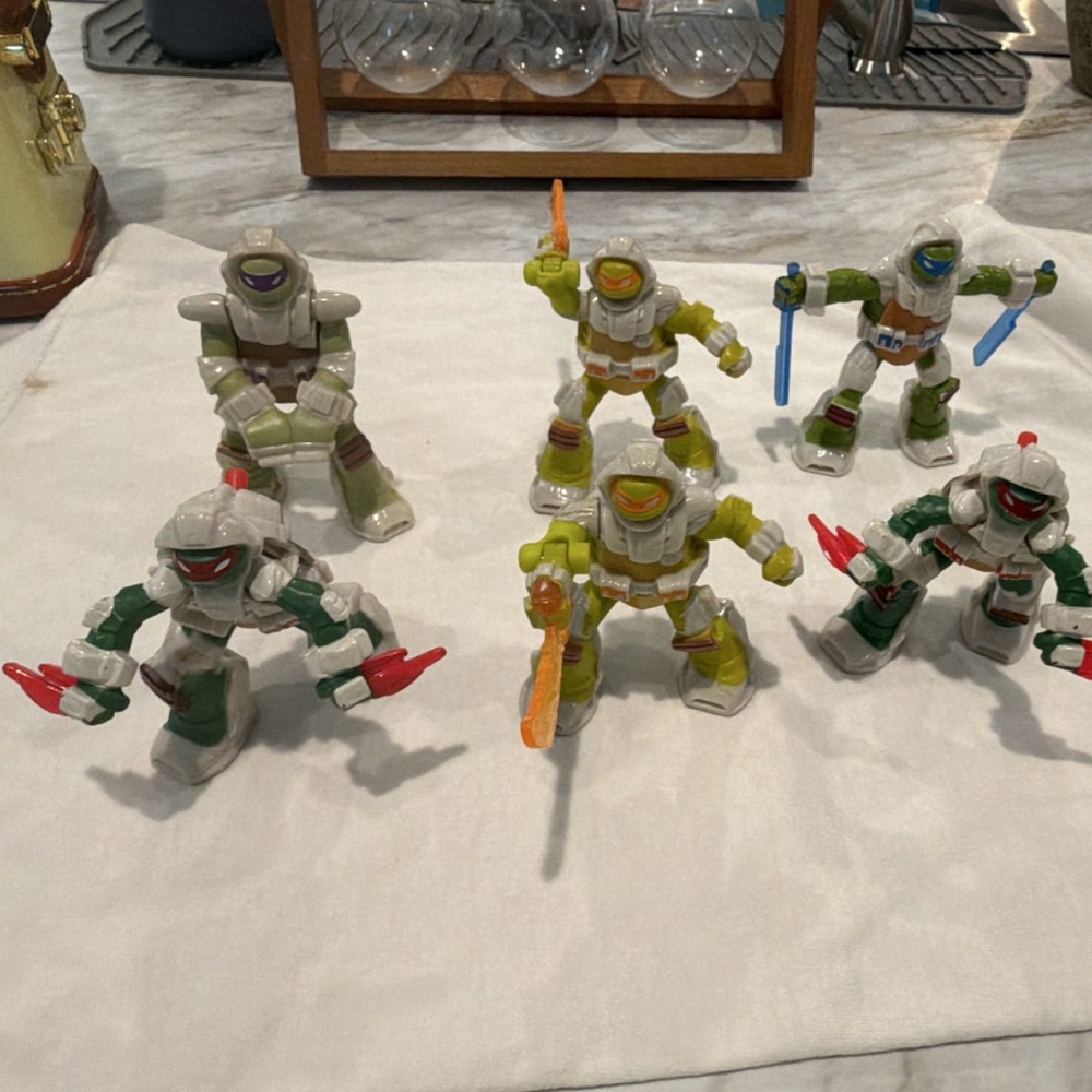 Playmates Toys TMNT Turtle Action Figure Set Lot of 6 – Leo Raph Don Mike