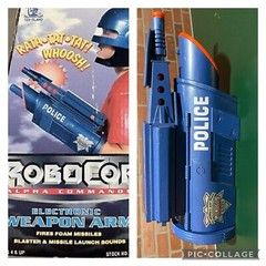 Working! ROBOCOP Alpha Commando Electronic Weapon Arm – RARE- Watch Video!!!