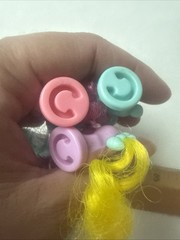 Vintage My Little Pony Ponytail Petite Ponies Lot Of 3 Pink Purple Blue