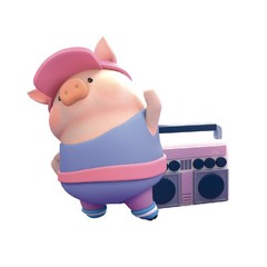 TOP Lulu The Piggy Blind Box Figures – Fitness Club Series Home Desk Decorations