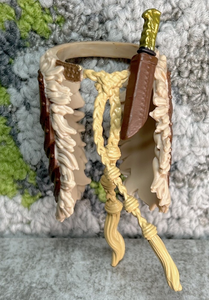 D&D Holga Skirt Custom 1:12 6” Figure Gold Knife Sheath Medieval Native Rope