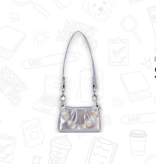 Mini Brands ZURU Fashion Series 4 Silver Chain Shoulder Purse 1:6 Scale Doll Bag