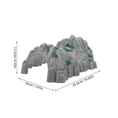 Realistic Mountain Train Tunnel Model 25.5×19.5×11.5cm HO Scale Scenery