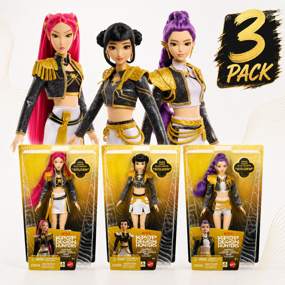 KPop Demon Hunters HUNTR/X “Golden” Singing Dolls ALL THREE – Pre-Order 6/25
