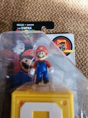 Jakks Pacific Super Mario Bros Movie Mario 1.25 in Figure w/ Question Block New