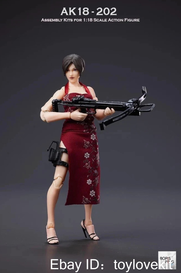 BorisPing AK18-202 1/18 Scale Qi-pao Female Soldier Agent Action Figure Full Set