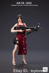 BorisPing AK18-202 1/18 Scale Qi-pao Female Soldier Agent Action Figure Full Set