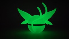 Shiny Espeon (Glow In Dark) | Themed 3D Printed Pokeball | #0196 Espeon