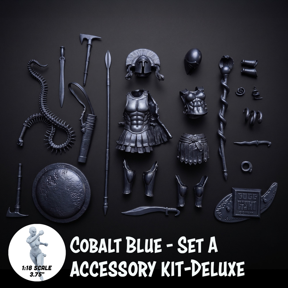 1:18 Scale Greek & Roman Mythology Cobalt Blue Accessory Set A (Customizer Kit