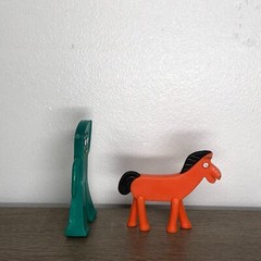 Vintage Gumby And Pokey Figures Original Bendable Gumbitty Jesco Hong Kong 1980s