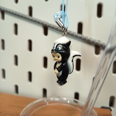 KEWPIE Baby as DISNEY BAMBI SKUNK 1″ Figure KEYCHAIN Toy Miniature Rose O’Neill