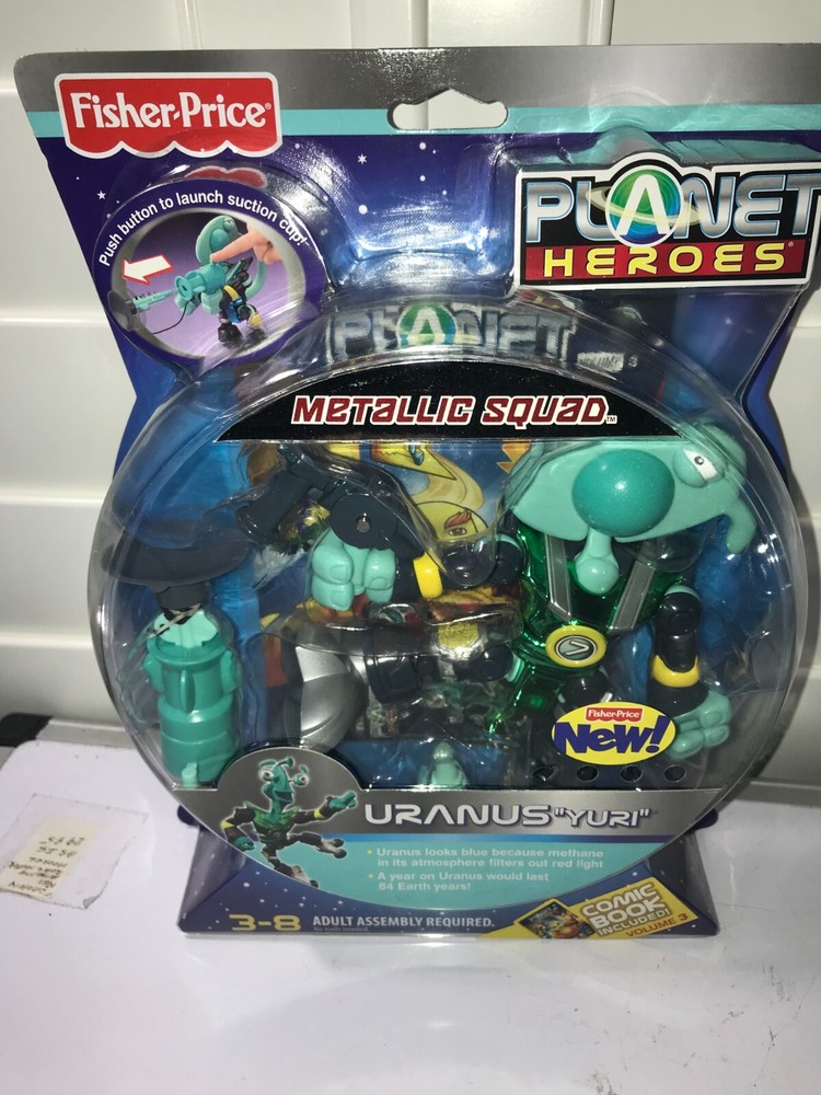 Fisher Price Planet Heroes Uranus Yuri Space Metallic Squad Figure NEW