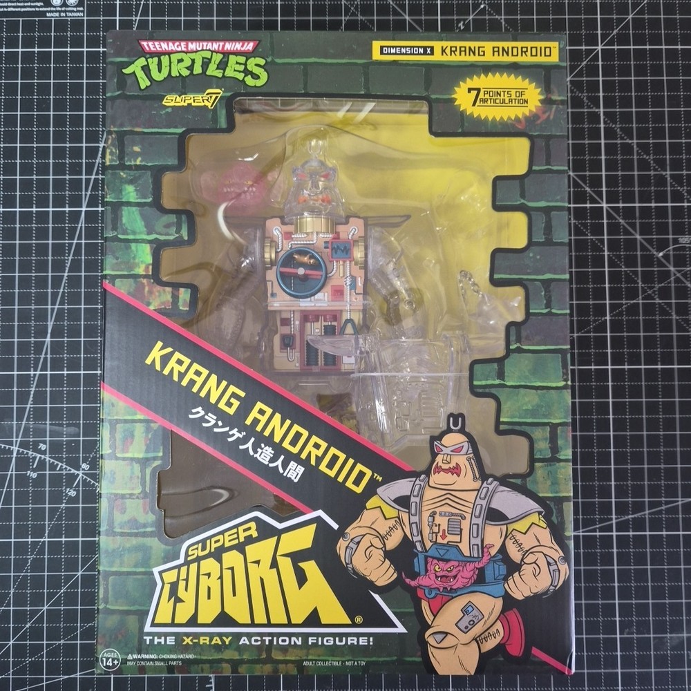 Super7 TMNT Krang Android Super Cyborg Action Figure Clear X-Ray 2024 SEALED