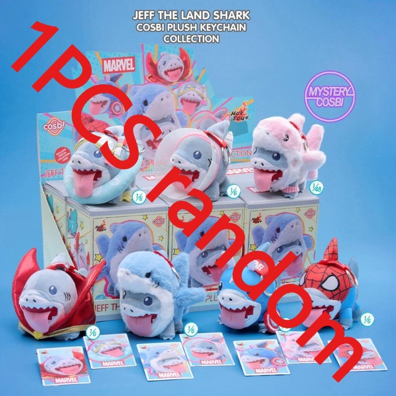 Hot Toys Shark Jeff The Land Shark Series Cosbi Plush Doll Cute Design Pendant