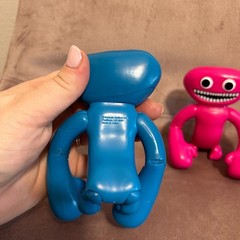 Official Garten Of Banban Action Figures Set of 2 Jumbo Josh Blue Pink 4.5″