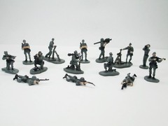 Micro Machines Military Troops Soldiers Figures Dark Gray Camo – Lot of 14