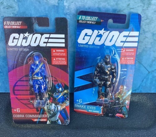 Hasbro GI Joe Limited Edition Mini Action Figure cobra commander & snake eyes