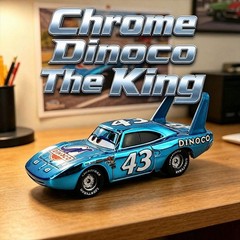 Dinsey Pixar Cars Racing Champion No.43 Chrome Dinoco The King Diecast Gift Rare