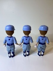 Lot of 3 2005 McDonald’s Madame Alexander Baseball Player Doll 4.75″ Tall