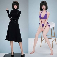 ROSEIDOL Studio Black Dress Idol Girl Silicone Collectible 18+