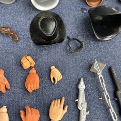 VINTAGE 60’s & 70’s Marx Johnny West Accessories Parts Lot – 1970’s Figure