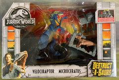 Mattel Jurassic World Destruct-A-SAURS Velociraptor & Microceratus – NEW RARE