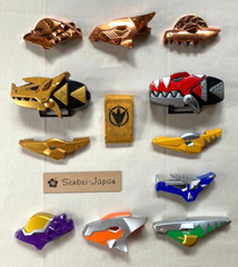Power Rangers Dino Thunder Abaranger DX Dino Brace ＆ Abare Max Ver. ＆ 6Plate Set