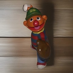 Sesame Street/ Ernie Baseball Pitcher /PVC Figure /1980s Applause Collectible.