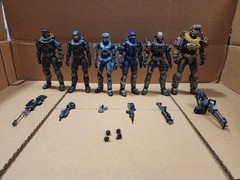 MCFARLANE TOYS Halo Reach Noble Team Action Figures All Six Complete