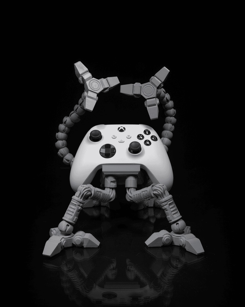 Articulated Robot Controller Holder Stand – 3D Printed Futuristic Gaming