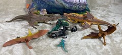 Dinosaurs Bundle 6 Figures Toys and a Pillow 1 Dinosaur With Sound